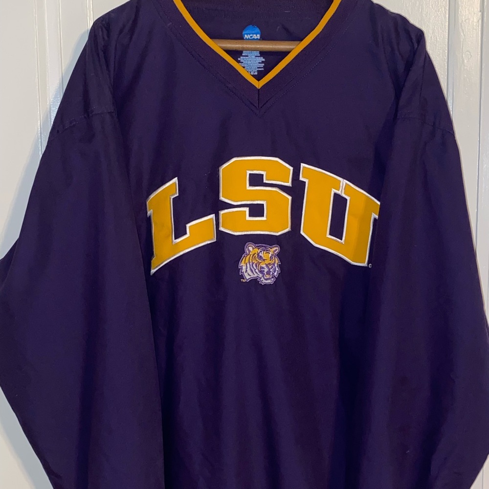 MEN’S LSU Large Pullover Embroidered Windbreaker